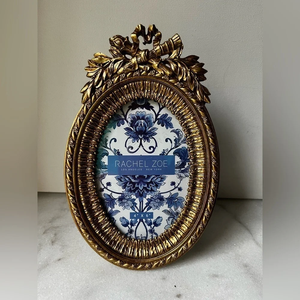 Rachel Zoe Ornate Gold Oval Frame